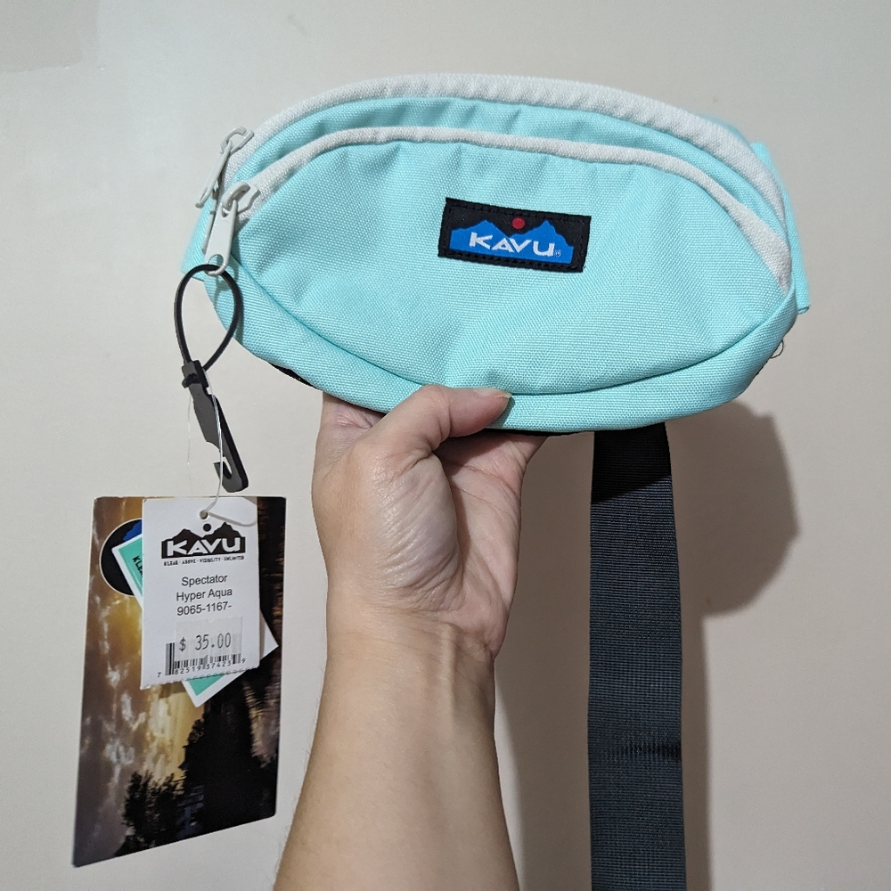 KAVU Spectator Hip Bag Belt Bag Fanny Pack Hyper Aqua NEW!